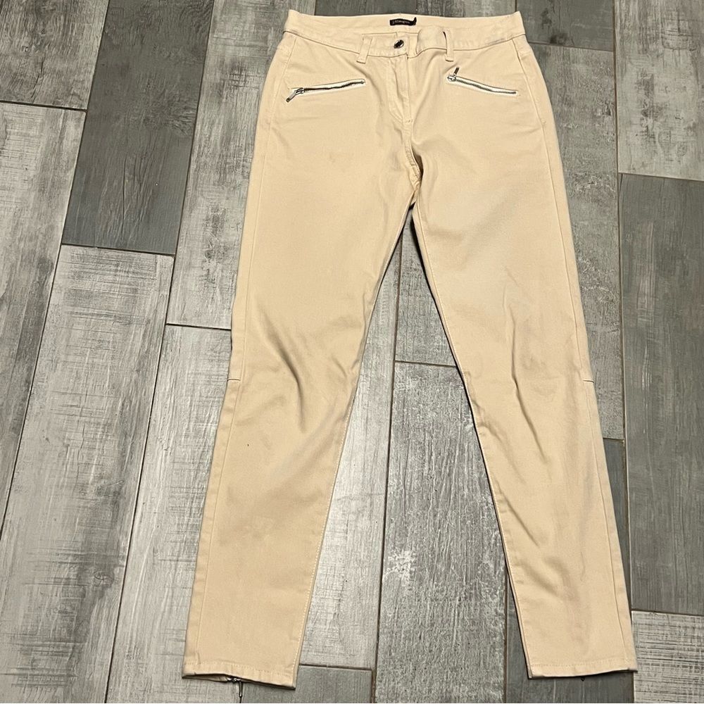 J. McLaughlin Equestrian Riding Jodhpurs High Waist Slim Fit Ankle Tan Pant 4